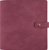 Agenda à spirale Ramatuelle - 1 semaine sur 2 pages - 16 x 16 cm - prune - Oberthur