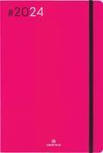 Agenda Flex - 1 semaine sur 2 pages - 17 x 24,5 cm - fuchsia - Oberthur