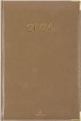 Agenda Kiev - 1 semaine sur 2 pages - 17 x 24,5 cm - taupe - Oberthur