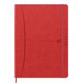 Agenda à élastique Signature - 1 semaine sur 2 pages - 21 x 27 cm - rouge - Oxford