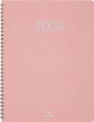 Agenda Galway - 1 semaine sur 2 pages - 22 x 30 cm - rose - Oberthur