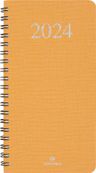 Agenda de poche Galway - 1 semaine sur 2 pages - 9,5 x 17 cm - moutarde - Oberthur