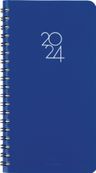 Agenda de poche spiralé Portland - 1 semaine sur 2 pages - 9,5 x 17 cm - bleu - Oberthur