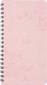 Agenda de poche spiralé Primrose - 1 semaine sur 2 pages - 9,5 x 17 cm - rose - Oberthur