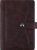 Agenda à spirale Davos - 1 semaine sur 2 pages - 17 x 24,5 cm - marron - Oberthur