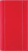 Agenda de poche spiralé Burgos - 1 semaine sur 2 pages - 9,5 x 17 cm - rouge - Oberthur