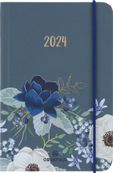 Agenda Giverny - 1 semaine sur 2 pages - 10 x 15 cm - bleu - Oberthur