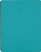 Agenda Stan - 1 semaine sur 2 pages - 19 x 24,5 cm - bleu canard - Oberthur