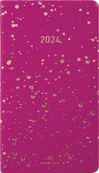 Agenda de poche Céleste - 1 semaine sur 2 pages - 9,5 x 17 cm - fuchsia/or - Oberthur