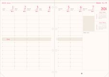 Oberthur - Recharge pour organiseur - 1 semaine sur 2 pages (semainier international) - 21 x 32,5 cm