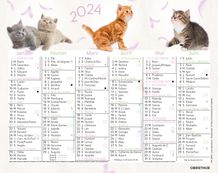 Mini calendrier illustré - 6 mois par face - 13,5 x 17,5 cm - différents modèles disponibles - Oberthur