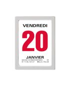 Oberthur - Bloc éphéméride classique - 4 x 6 cm - gris