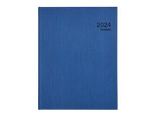 Agenda Optivision Large Kashmir - 1 semaine sur 2 pages - 17,1 x 22 cm - bleu - Brepols
