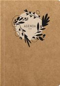 Agenda Kraft fleurs - 1 semaine sur 2 pages - 17 x 24 cm - Bouchut