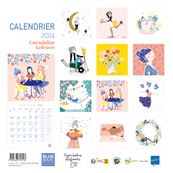 Blue Art Gwendoline Lefeuvre - Calendrier illustré mensuel - 30 x 30 cm