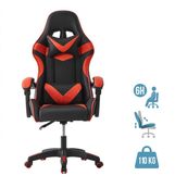 Fauteuil gamer TX - accoudoirs - appui-tête intégré - noir et rouge