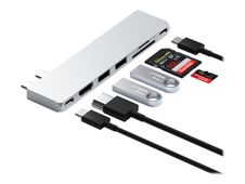 Satechi Pro Hub Slim - Station d'accueil - USB-C x 2 - HDMI - pour Apple MacBook Air (Fin 2018, Fin 2020, Mi-2019, Mi-2022); MacBook Pro
