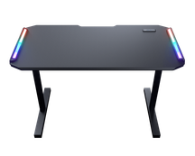 Bureau DEIMUS 120 - Bureau gaming - 122 cm - noir