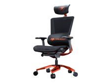 Fauteuil gamer ARGO - accoudoirs réglables - appui-tête intégré - noir/orange