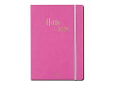 Agenda 2024 My Hello - 1 semaine par page - A5 - corail - Oberthur