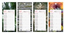 Calendrier Lecas long - mensuel à feuillets - 16 x 33,3 cm - disponible dans différentes couleurs