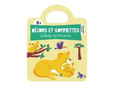Décors et gommettes - bébés animaux - Livre d'activités