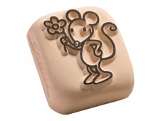 LaDot - Pierre pour tatouage éphémère - en céramique - taille L (4 x 5 cm) - souris 