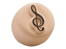 LaDot - Pierre pour tatouage éphémère - en céramique - taille S (2,2 x 2,2 cm) - clef de sol