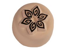LaDot - Pierre pour tatouage éphémère - en céramique - taille S (2,2 x 2,2 cm) - fleur tribal