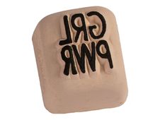 LaDot - Pierre pour tatouage éphémère - en céramique - taille S (2,2 x 2,2 cm) - girl power 