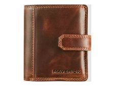 Maverick The Original - Portefeuille - compact RFID - cuir de vachette pleine fleur tanné végétal - brun