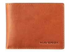 Maverick New Men - Portefeuille - RFID, avec pochette à monnaie - cuir de vachette pleine fleur tanné végétal - cognac