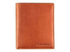 Maverick New Men - Portefeuille - RFID, with removable cardholder - cuir de vachette pleine fleur tanné végétal - cognac