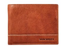 Maverick Rough Gear - Portefeuille - RFID, with removable cardholder - cuir de buffle pleine fleur à tannage végétal - cognac