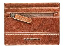 Maverick Rough Gear - Portefeuille poche chemise anti-piratage - cognac