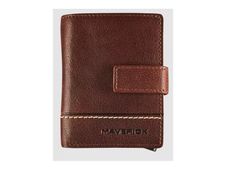 Maverick Rough Gear - Portefeuille - super compact RFID - cuir de buffle pleine fleur à tannage végétal - cognac