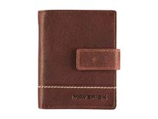 Maverick Rough Gear - Portefeuille - compact RFID - cuir de buffle pleine fleur à tannage végétal - brun
