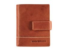 Maverick Rough Gear - Portefeuille - compact RFID - cuir de buffle pleine fleur à tannage végétal - cognac