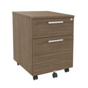 Caisson mobile EXPRIM/LOFTER/LEVEL - L43 x H56 x P60 cm - 2 tiroirs dont 1 DS - Imitation noyer