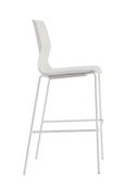 Tabouret haut TECSUP - 4 pieds blancs - coque blanche