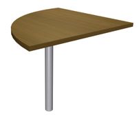 Angle de Liaison à 90° IDRA/DUAL - Pied alu - plateau imitation noyer