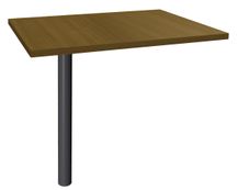 Extension IDRA/DUAL sur pied tube - 80 x 60 cm - Pied anthracite - plateau imitation noyer