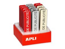 Apli kids - Plaque gravée "pas de pub" - 8 x 2 cm