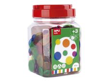 Apli Kids - 500 jetons transparents - couleurs assorties