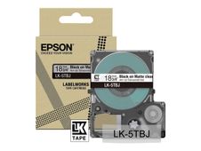 Epson LabelWorks LK-5TBJ - Negro sobre transparente mate - rollo (1,8 cm x 8 m) 1 cinta(s) caja para colgar - cartucho de cinta - para LabelWorks LW-C410, LW-C610