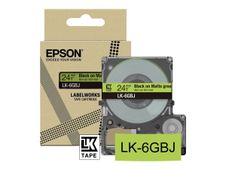 Epson LabelWorks LK-6GBJ - Negro sobre verde mate - rollo (2,4 cm x 8 m) 1 cinta(s) caja para colgar - cartucho de cinta - para LabelWorks LW-C610