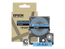 Epson LabelWorks LK-4LBJ - Negro sobre azul mate - rollo (1,2 cm x 8 m) 1 cinta(s) caja para colgar - cinta