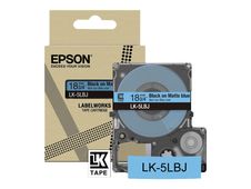 Epson LabelWorks LK-5LBJ - Negro sobre azul mate - rollo (1,8 cm x 8 m) 1 cinta(s) caja para colgar - cartucho de cinta - para LabelWorks LW-C410, LW-C610