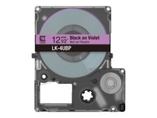 Epson LabelWorks LK-4UBP - Negro sobre violeta - rollo (1,2 cm x 8 m) 1 cinta(s) caja para colgar - cartucho de cinta - para LabelWorks LW-C410, LW-C610