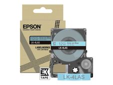 Epson LabelWorks LK-4LAS - Gris sobre azul - rollo (1,2 cm x 8 m) 1 cinta(s) caja para colgar - cartucho de cinta - para LabelWorks LW-C410, LW-C610